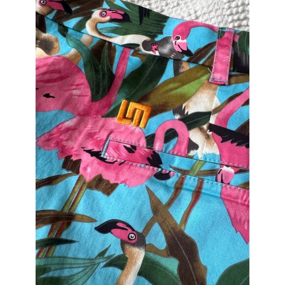 Loudmouth Pink Flamingo Tropical Print Mens Shorts Size 46 - Picture 6 of 7